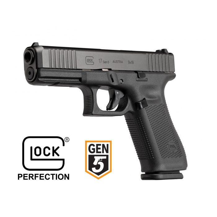 GLOCK Safe Action® Pistols Glock 17 Gen 5 FS 9mm Ameriglo Bold 5.5LB  Caliber - 9 x 19 Mag. Capacity Standard - 17 Barrel Profile - right hand  twist, hexagonal (GMB) Barrel