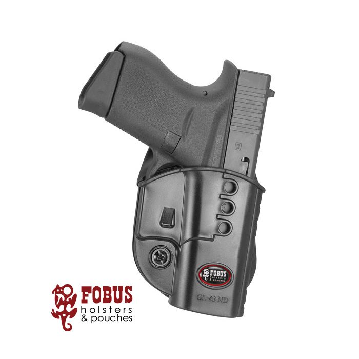 Fobus Ankle Holster Glock 43 Retention adjustment screw allows user to