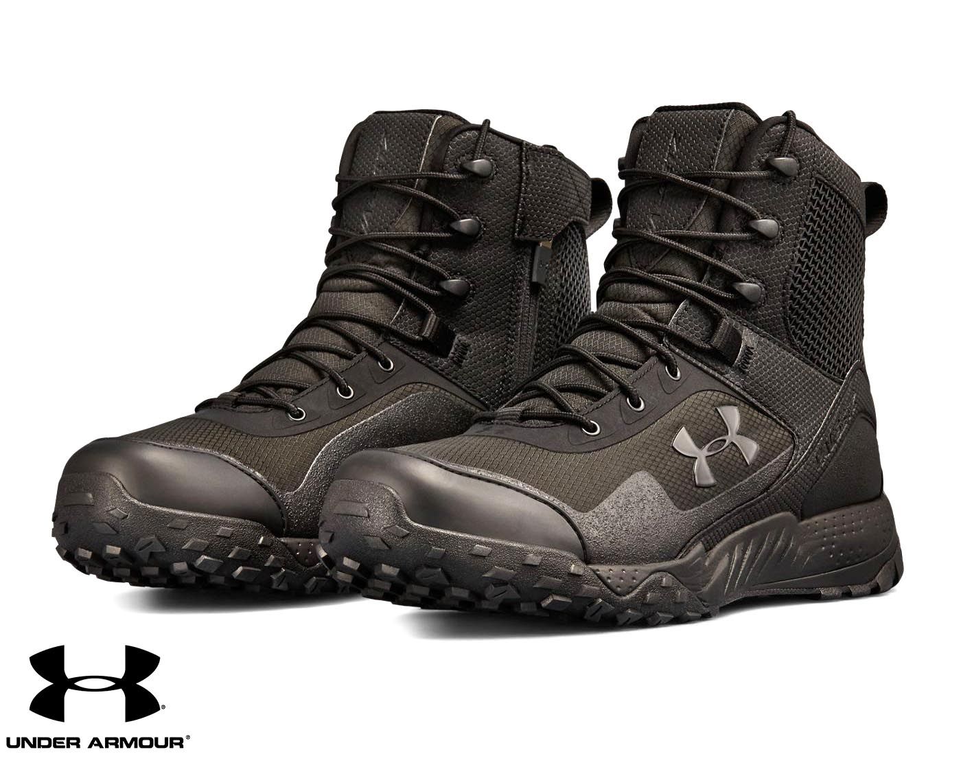 3021036 NEW Under Armour UA Men's Black VALSETZ 1.5 Tactical Side Zip Boots 