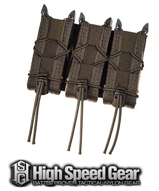 High Spees Gear Triple Pistol TACO MOLLE Mount Pouch, Black, Holds 3 Pistol  Mags versatile triple mag pouch will hold almost any combination of pistol  magazines and other equipment.