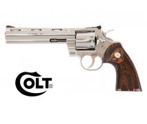 Colt Python 6" Revolver 6rd SS Walnut Grips