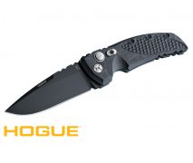 Hogue EX-A01 3.5" Automatic Folder Drop Point Blade Knife, Black G-Mascus Black
