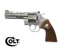 Colt Python 4.25" Revolver 6rd SS Walnut Grips