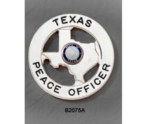 BLACKINTON TEXAS PEACE OFFICER'S BADGE Nickel or Gold