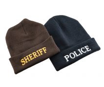 D&K BEANIE WITH POLICE OR SHERIFF