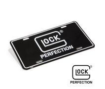 Glock Perfection License Plate Black/White