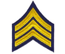 Hero's Pride 3” 1 Color Sergeant Chevrons