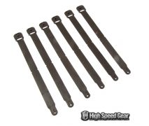High Speed Gear Pouch Clips, Long, Pack of 6, Black