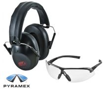 Pyramex GT Logo Eye and Ear Protection Combo Black