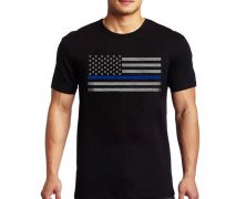 Thin Blue Line Men's USA FLAG T-Shirt - Classic